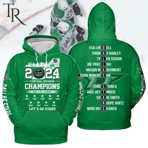 2024 Central Division Champions Dallas Stars Let’s Go Stars Hoodie – Green