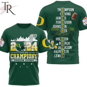 2024 Fiesta Bowl Champions Oregon Ducks 3D Shirt