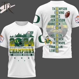 2024 Fiesta Bowl Champions Oregon Ducks 3D Shirt