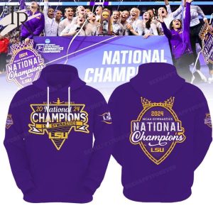 2024 NCAA Gymnastics National National Champions LSU Tigers Hoodie – Purple