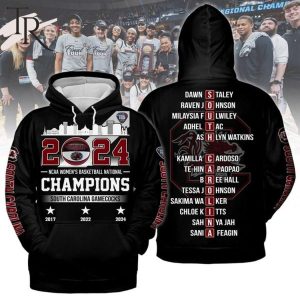 2024 NCAA Women’s Basketball National Champions South Carolina Gamecocks Hoodie – Black