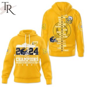 2024 National Champions Michigan Wolverines Hoodie – Yellow