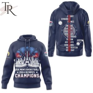 2024 Olympics Champions USA Basketball Hoodie – Navy