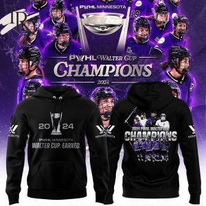 2024 PWHL Minnesota Walter Cup Earned Hoodie – Black