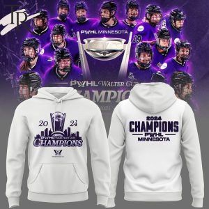 2024 PWHL Walter Cup Champions Minnesota Hoodie – White