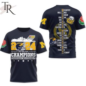 2024 Rose Bowl Game Champions Michigan Wolverines 3D Shirt