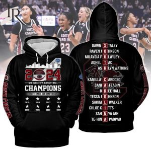 2024 Sec Women’s Basketball Champions South Carolina Gamecocks Hoodie – Black