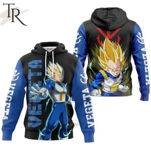 3D Anime Dragon Ball Vegeta Super Saiyan Custom Fandom Hoodie