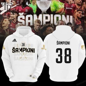 AC Sparta Praha 38 Sampioni 2023-2024 Hoodie – White