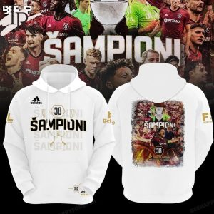 AC Sparta Praha Mistr Ligy Champions 2023-2024 Hoodie – White