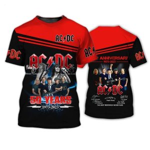 ACDC 50 Years 1973 – 2023 3D All Over Print 3D TShirt Hoodie