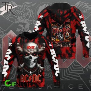 ACDC Rock Band 50 Years 1973 – 2023 Skull Design 3D Hoodie