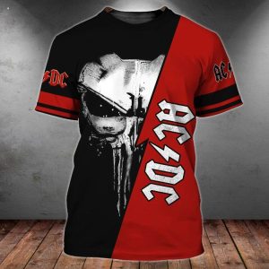 ACDC Rock Band Skull TShirt Zip Hoodie Gift For Fans