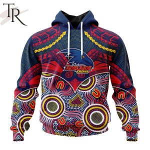 AFL Adelaide Crows Special Indigenous Mix Polynesian Design Hoodie