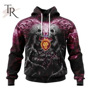 AFL Brisbane Lions Special Skull Art Design Hoodie