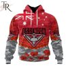 AFL Essendon Football Club Special ANZAC Day Design Lest We Forget Hoodie