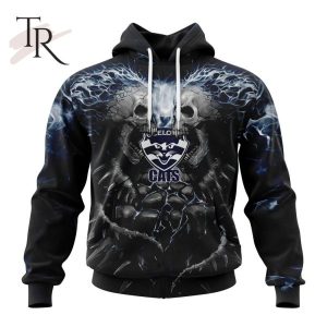 AFL Geelong Cats Special Skull Art Design Hoodie