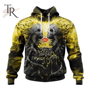 AFL Gold Coast Suns Special Skull Art Design Hoodie