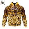 AFL Hawthorn Football Club Special Indigenous Mix Polynesian Design Hoodie