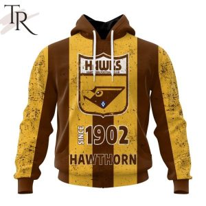 AFL Hawthorn Football Club Special Retro Heritage Design Hoodie