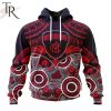 AFL Melbourne Football Club Special Indigenous Mix Polynesian Design Hoodie