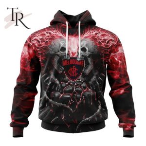 AFL Melbourne Football Club Special Skull Art Design Hoodie