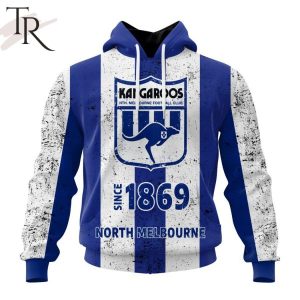 AFL North Melbourne Football Club Special Retro Heritage Design Hoodie