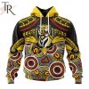 AFL Richmond Tigers Special Indigenous Mix Polynesian Design Hoodie