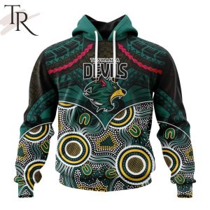 AFL Tasmania Football Special Indigenous Mix Polynesian Design Hoodie