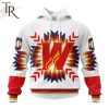 AHL Calgary Wranglers Special Design With Native Pattern Hoodie