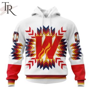 AHL Calgary Wranglers Special Design With Native Pattern Hoodie