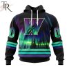 AHL Calgary Wranglers Special Design With Northern Lights Hoodie