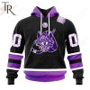 AHL Chicago Wolves Black Hockey Fights Cancer Hoodie