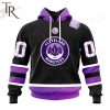 AHL Cleveland Monsters Black Hockey Fights Cancer Hoodie