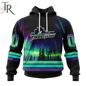 AHL Cleveland Monsters Special Design With Northern Lights Hoodie