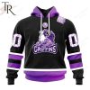 AHL Grand Rapids Griffins Black Hockey Fights Cancer Hoodie