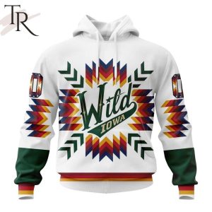 AHL Iowa Wild Special Design With Native Pattern Hoodie