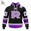 AHL Laval Rocket Black Hockey Fights Cancer Hoodie