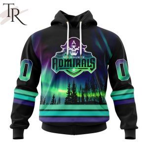 AHL Milwaukee Admirals Special Design With Northern Lights Hoodie