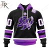 AHL San Jose Barracuda Black Hockey Fights Cancer Hoodie