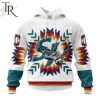 AHL San Jose Barracuda Special Design With Native Pattern Hoodie