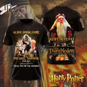 Albus Dumbledore Rest In Peace Michael Gombon 1940 – 2023 Thank You For The Memories 3D T-Shirt