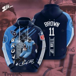 Antonio Brown Tennessee Titans 3D All Over Print Hoodie Zip-Up Hoodie For Nfl Fan