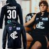 Carlton Blues FC Heritage Guernsey Charlie Curnow #30 Hoodie