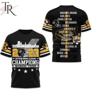 Cotton Bowl Classic Champions Missouri Tigers 3D Shirt