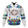 Custom Name And Number NFL Chicago Bears Special Autism Awareness Design Hoodie