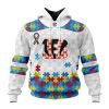 Custom Name And Number NFL Cincinnati Bengals Special Autism Awareness Design Hoodie