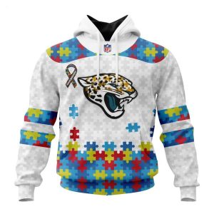 Custom Name And Number NFL Jacksonville Jaguars Special Autism Awareness Design Hoodie