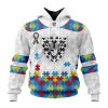 Custom Name And Number NFL Las Vegas Raiders Special Autism Awareness Design Hoodie