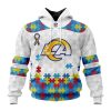 Custom Name And Number NFL Los Angeles Rams Special Autism Awareness Design Hoodie